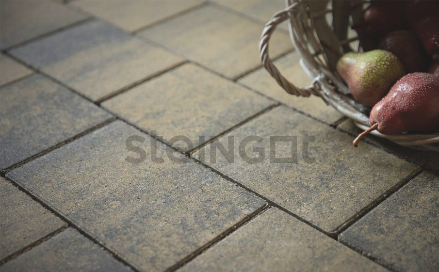 Плитка тротуарная Steingot Color Mix, Новый город, Штайн Хром, толщина 80 мм